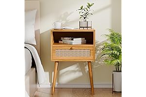 Charming MCM Rattan Nightstand with Sophisticated Style