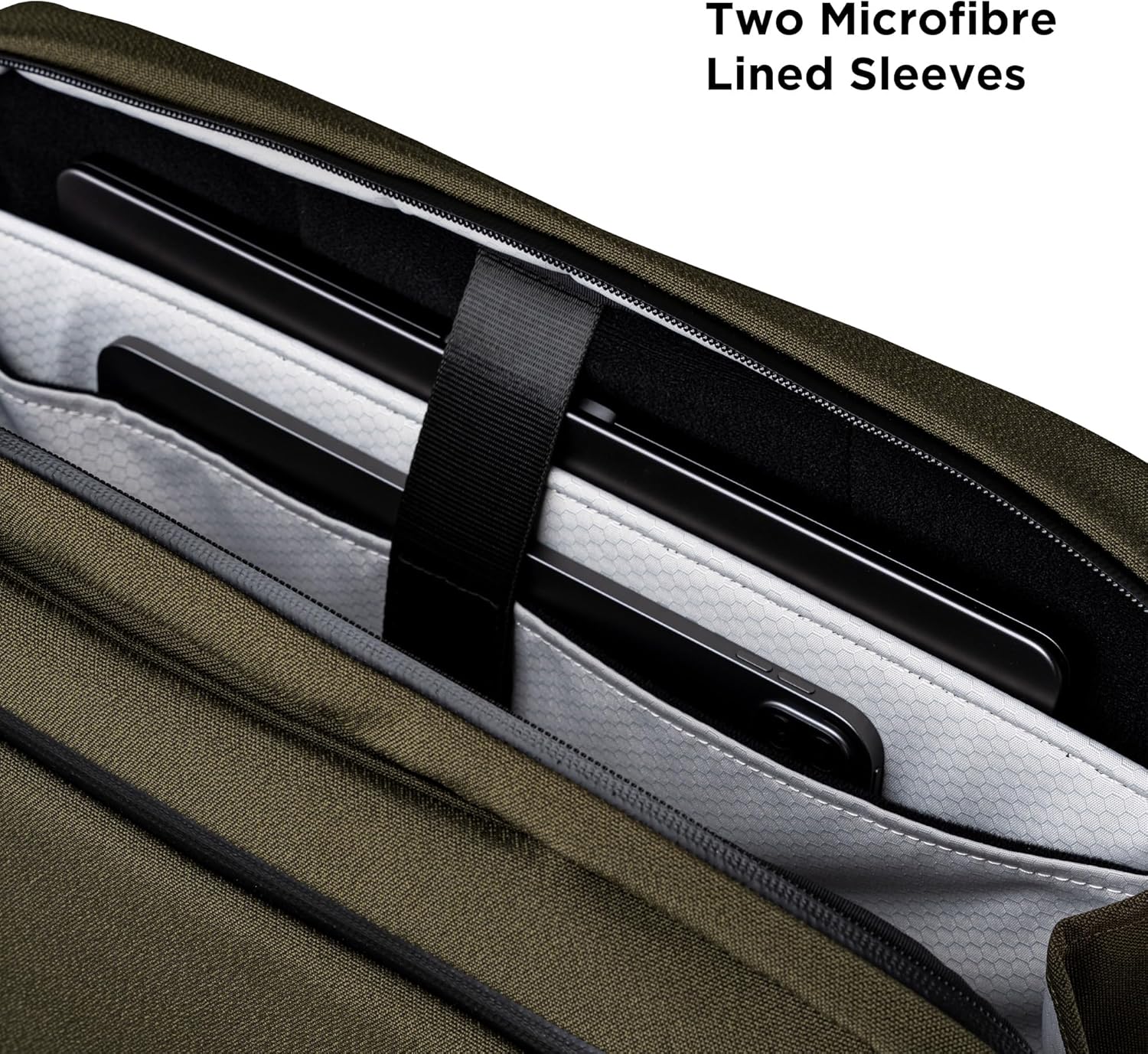 ALPAKA Elements Tech Brief Pro 12L -3-in-1 Recycled Fabric Laptop Briefcase Backpack for 16" Laptop, Anti-Theft Secure with Luggage Pass-Through, Water-Resistant, Fits Tech & Business Essentials,Green - Image 3