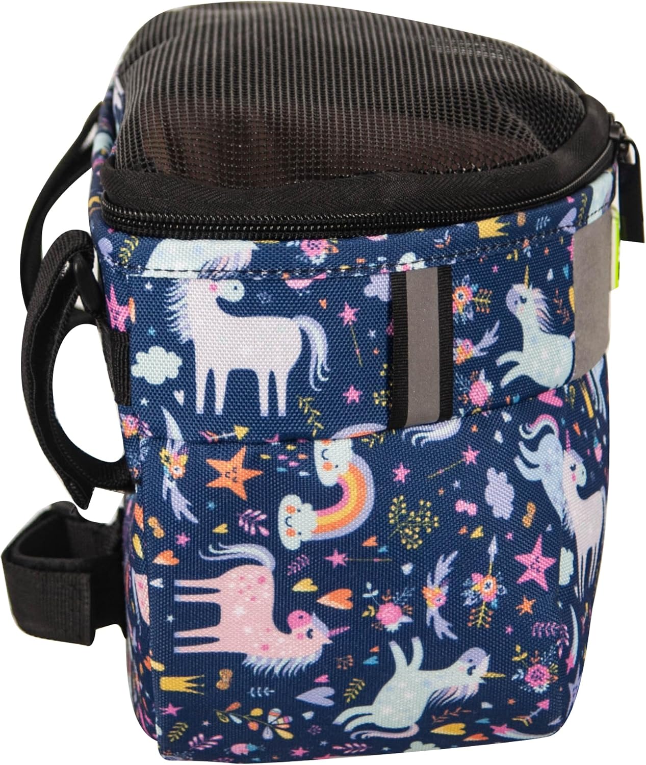 Remobia Hicol Kids Bike Basket,Durable Front Frame Bicycle & Scooter Basket Bag,Waterproof Fabric Bicycle Handlebar Bag for Boys, Girls, Toddlers with Zipper Mesh Lip (Unicorn)