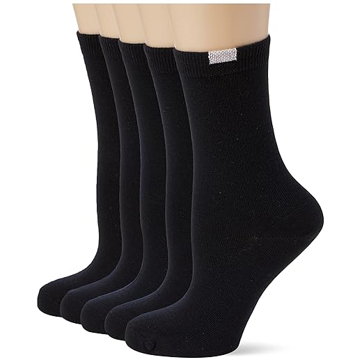 Dim EcoDim Women's Cotton Heel/Toe Reinforced Socks x5
