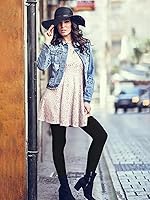 Vista 6 de SATINIOR 3 pares de calcetines extra largos de algodón hasta el muslo, medias extralargas para botas para mujer, Negro -, Talla única