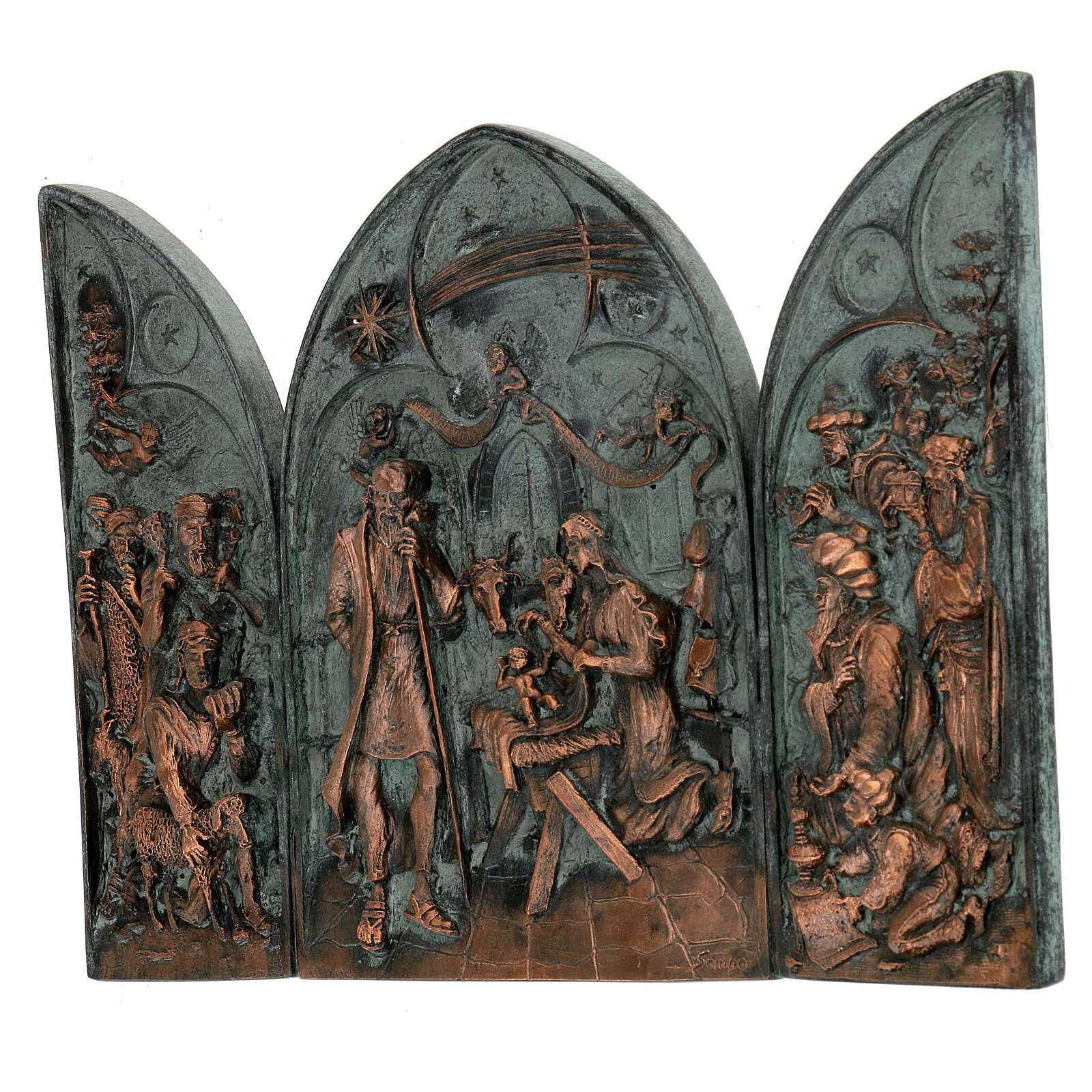 Holyart Triptych of the Nativity alloy 19 cm