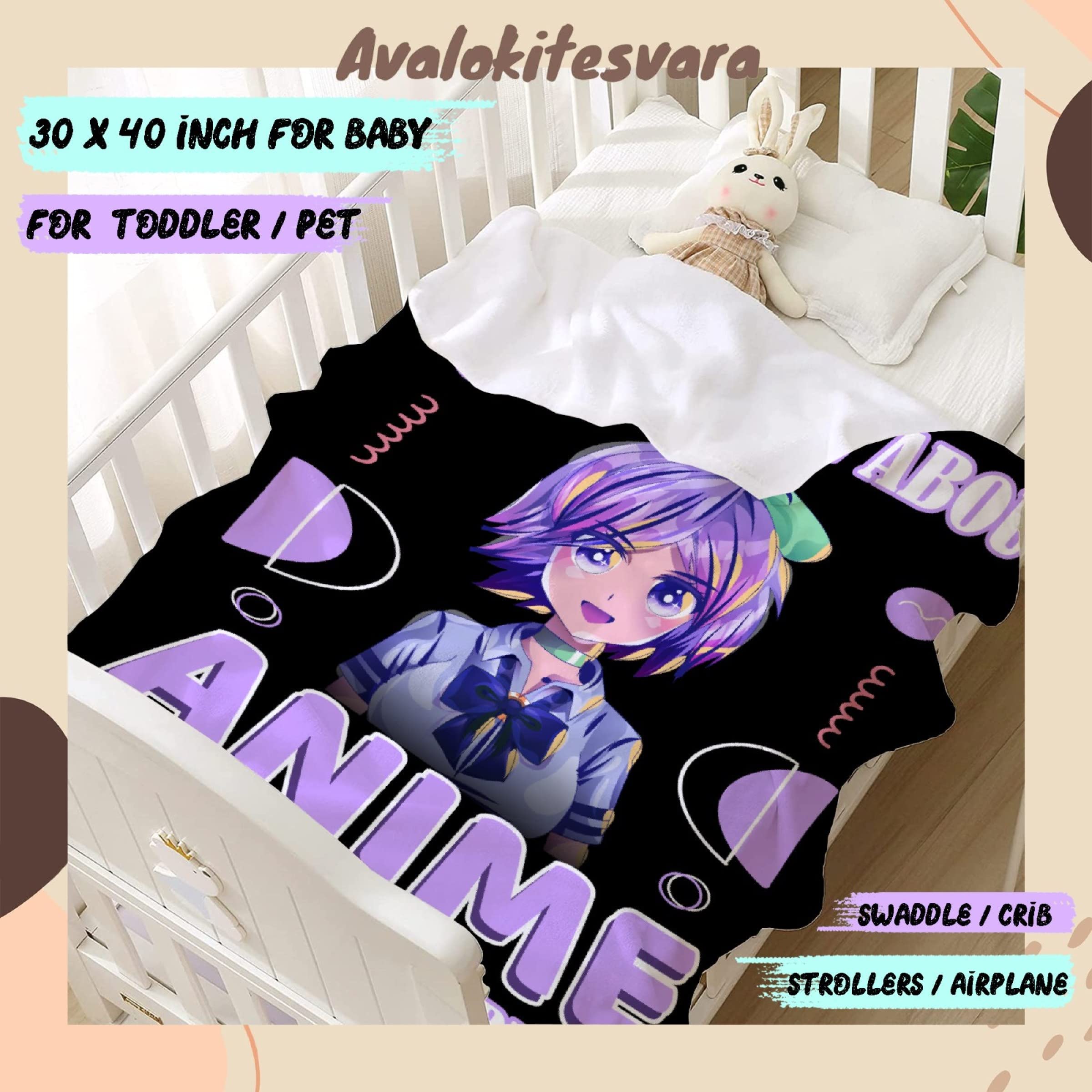 ARTBLANKET I Only Care About Anime and Like Maybe 3 People Throw Blanket Fannel Fleece Super Soft Funny Blanket Travel Throw Blanket for Bed Couch Sofa 60x50 in for Teen Car