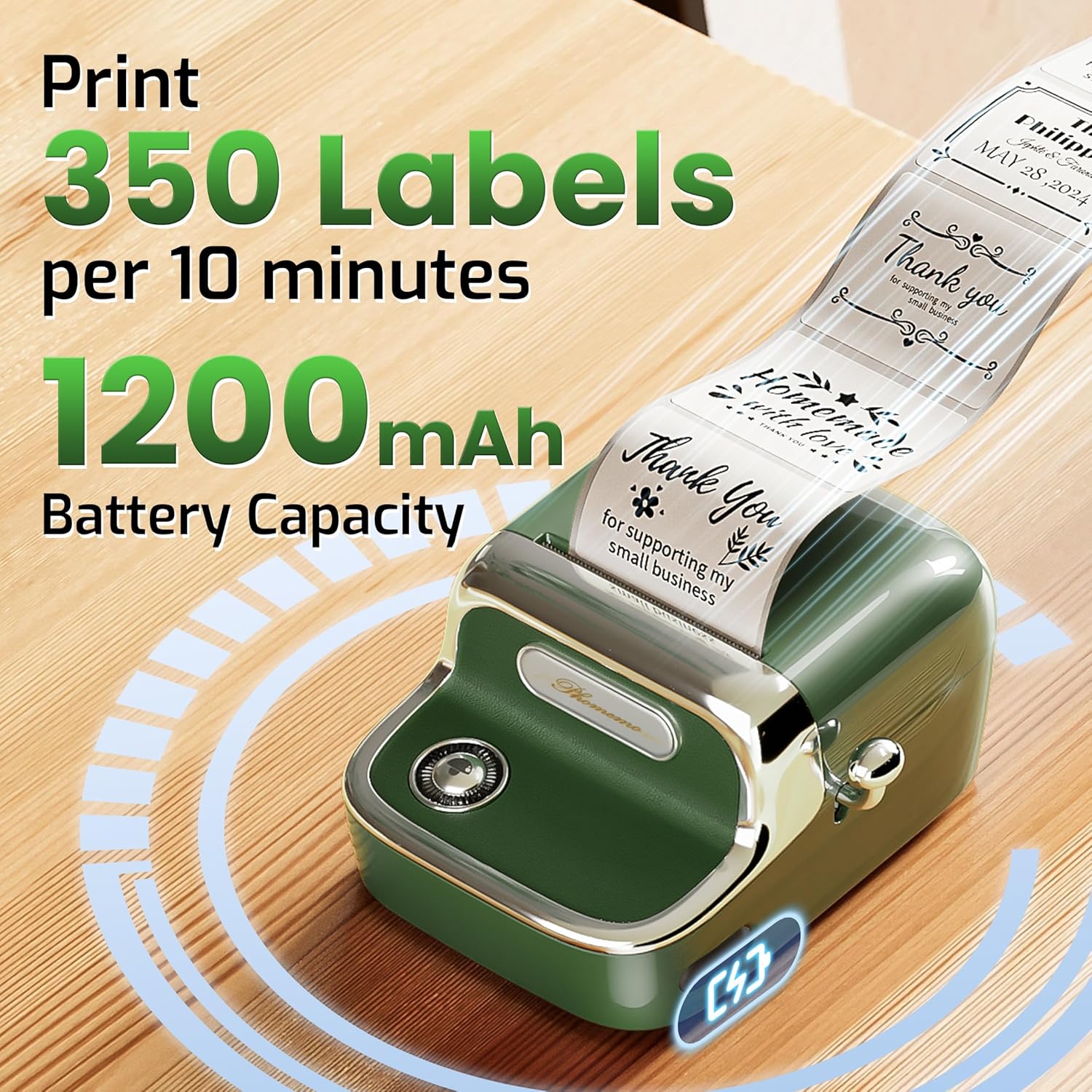 Phomemo M150 Label Maker, Bluetooth Thermal Label Maker Machine with Tape, Upgrade Mini Thermal Label Printer for Barcode, Address, Mailing, Compatible with Phone & PC - Image 5