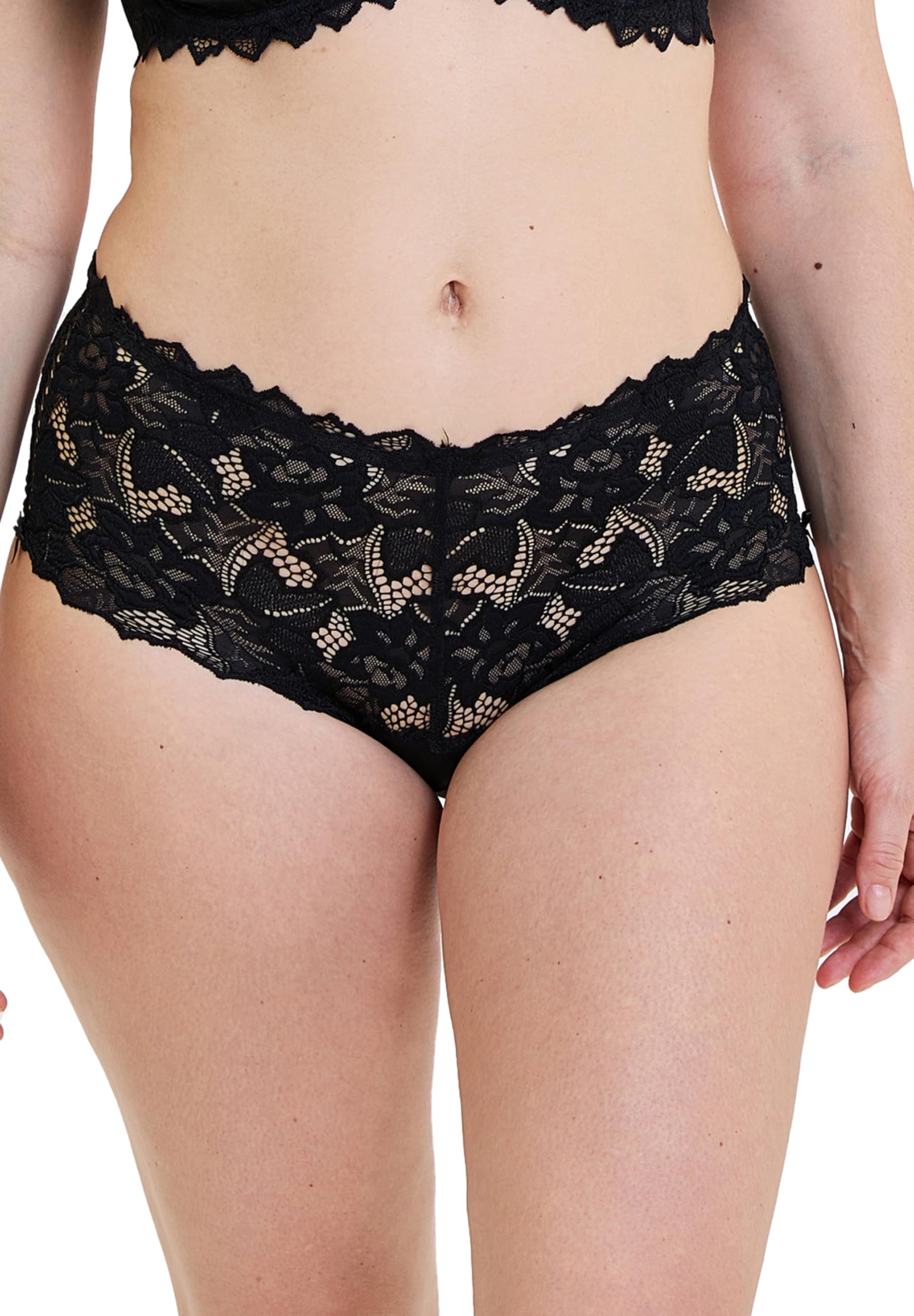 Sans Complexe Women's Black Plain Or Unicolor Brief - 14 (Brand Size: 42/44)
