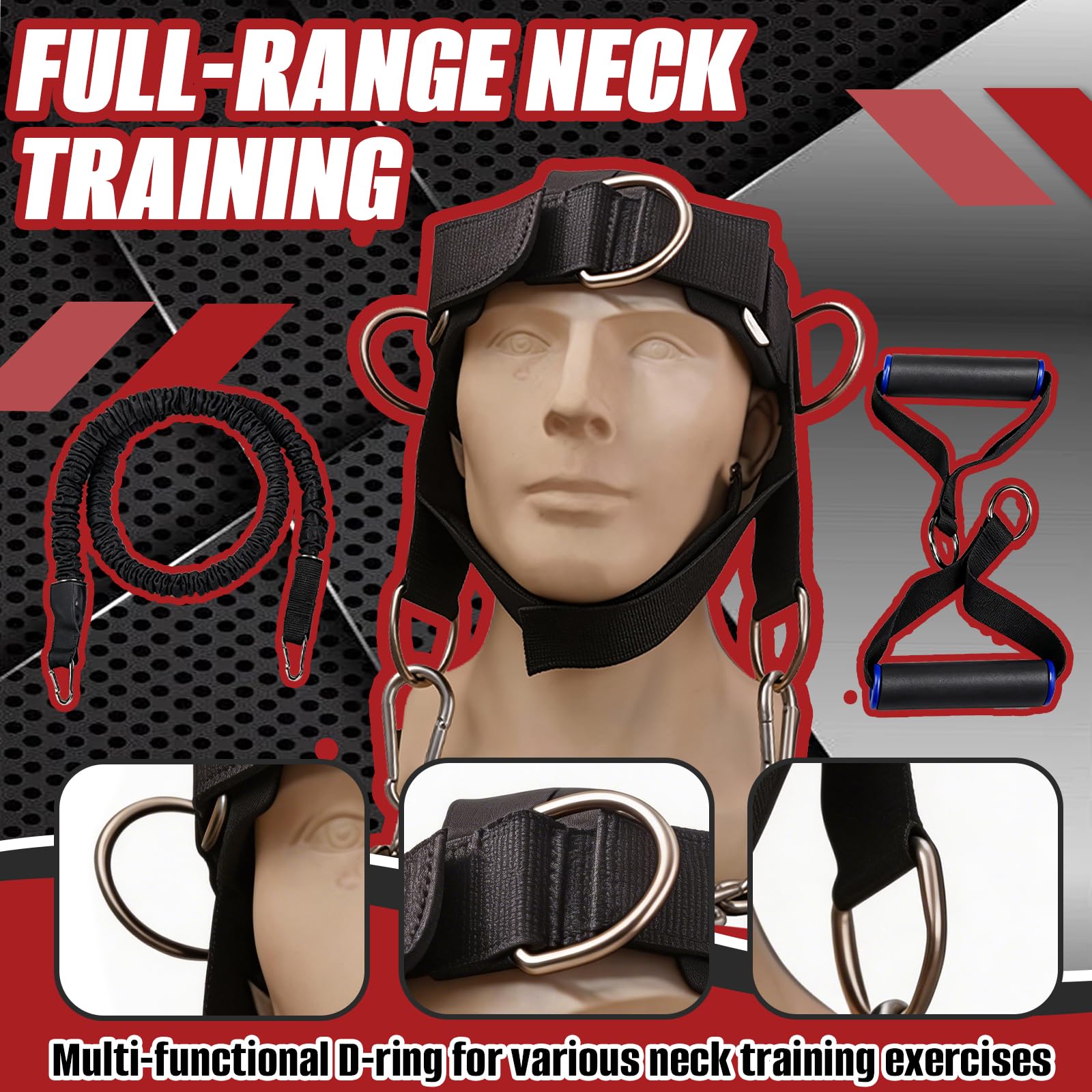 Arnés de Cabeza, Pesas Ajustables Entrenar Cuello Straps Cadena de Acero Fitness Gimnasio Diadema Cuello Entrenador Fuerza Levantamiento De Pesas Accesorios Gimnasio