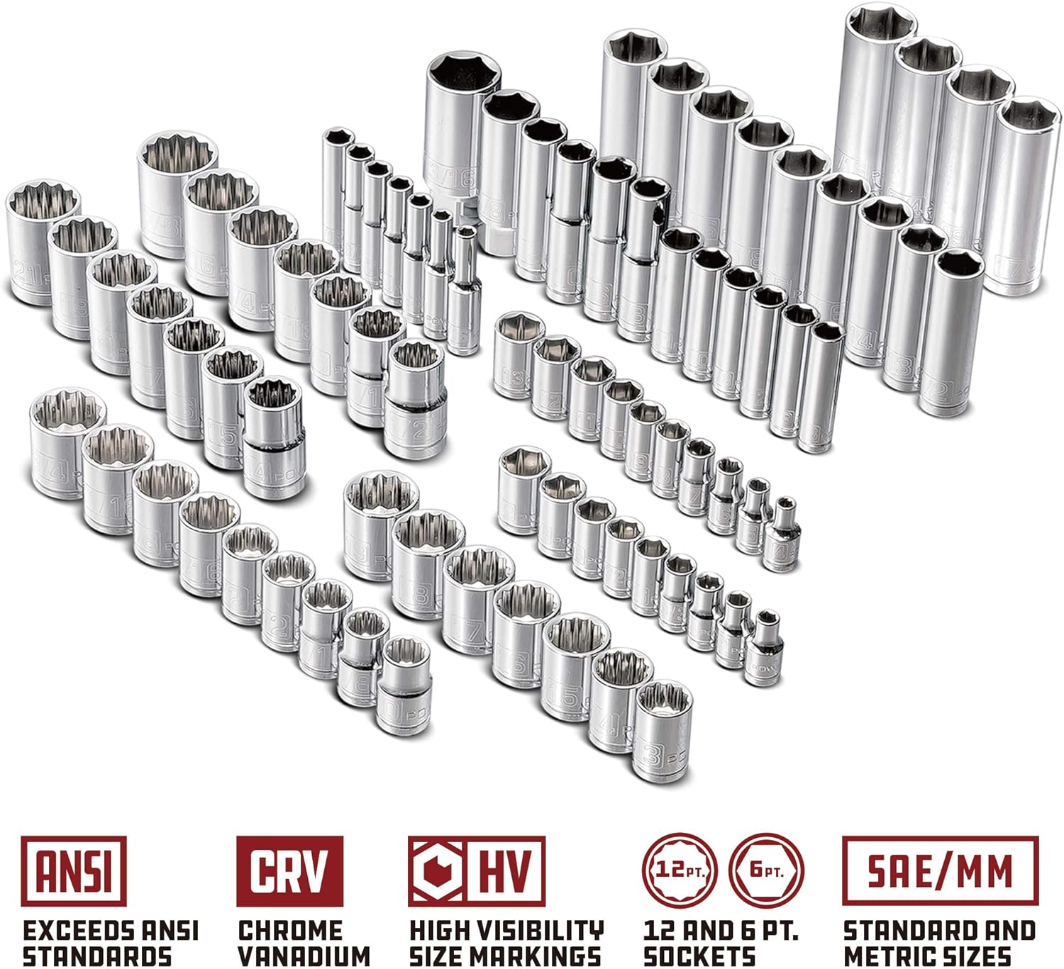 Exclusive Discount 60% Price Powerbuilt 200 Piece 1/4-inch, 3/8-inch, and 1/2-inch Drive Mechanics Tool Set - with SAE and Metric Socket Set, Powerbuilt XT 90 Tooth Seal-Head Ratchets, including Case - 642472