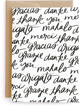 Minted | Greeting Card - Single with Envelope | THANK YOU | Mahalo | Independent Artist-Designed with Quality Materials