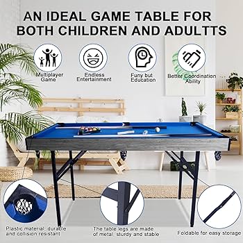 多機能折りたたみゲームテーブル Amazon.co.jp: 137cm 5-in-1多機能ゲームテーブル、折りたたみ式