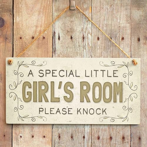 Miniatura 2 de a Special Little Girl 's Room por favor Knockcartel para puerta de habitación de Kid 10"x5"