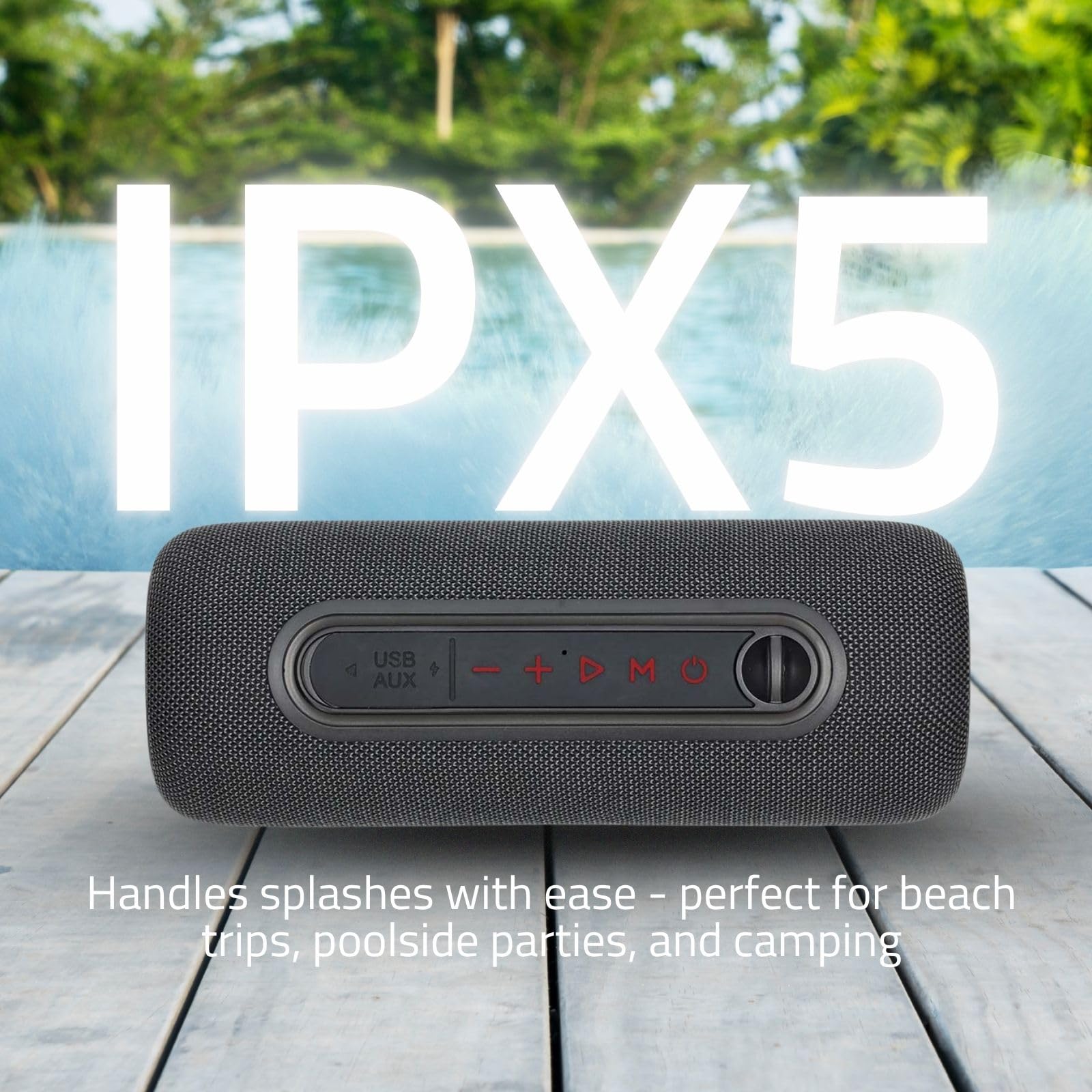 Nedis Altoparlante Bluetooth - Tempo massimo di riproduzione della batteria: 4 ore - Dispositivo portatile - 30 W - Stereo - Microfono incorporato - X5 - Collegabile - Nero