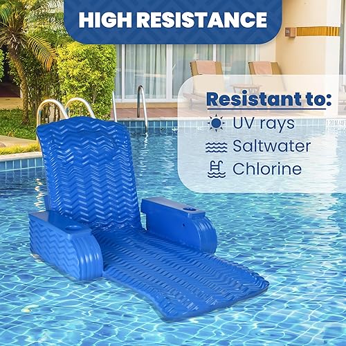 Miniatura 3 de Cococabana Paradise - Silla de piscina de espuma  Modelo 2023 - Más grande y mejor que antes  Silla de espuma de lujo para adultos y niños (azul