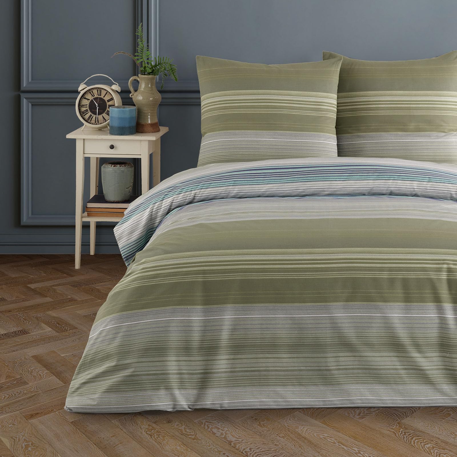 Buymax Bettwäsche Set aus 100% Baumwolle Renforcé, Streifen & Moderne Muster, mit Reißverschluss, Oeko-TEX Standard 100, Verschiedene Größen