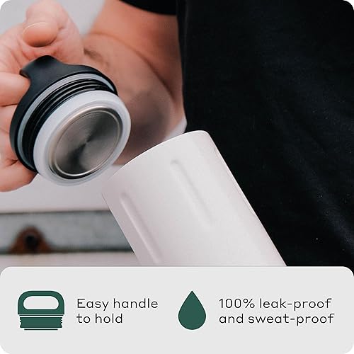 Miniatura 4 de BOBBER Botella de agua térmica de acero inoxidable de 26 onzas con asa en la tapa, 100% a prueba de fugas, fácil de limpiar y apta para