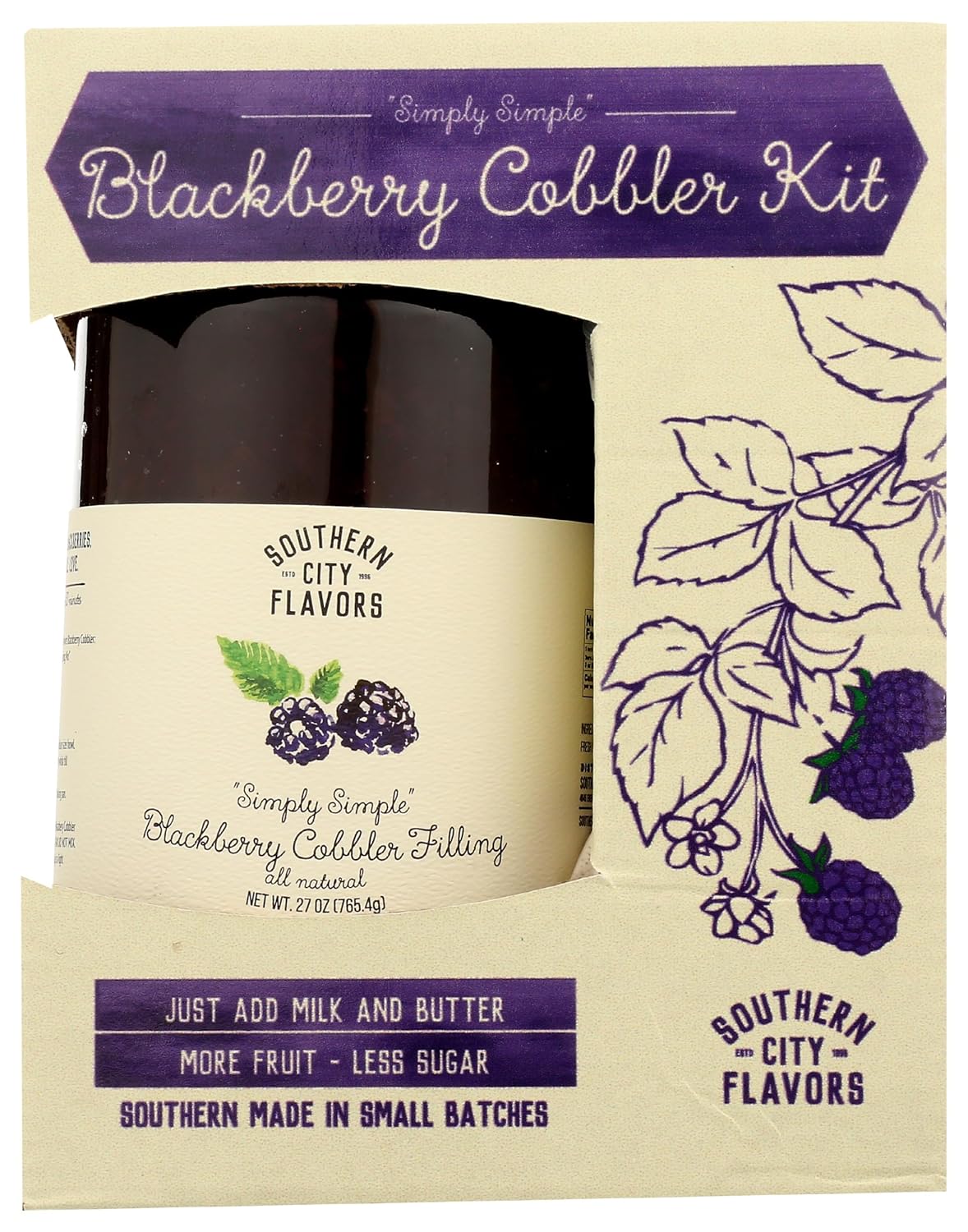 Southern City Flavors, Mix Cobbler Blackberry, 27 Ounce