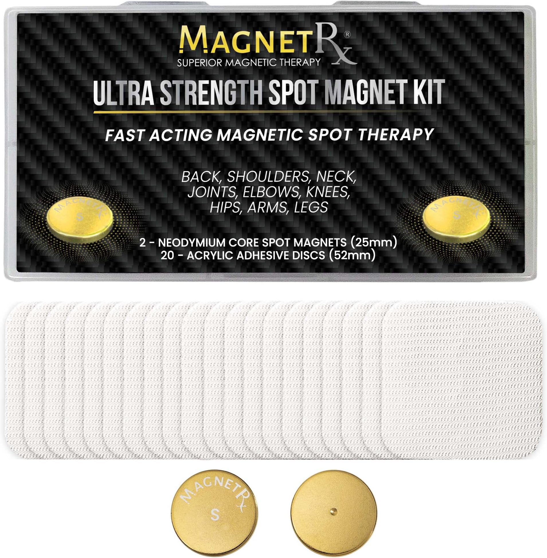 Magnetic Spot Magnet Kit - Ultra Strength Magnets - Large Spot Magnets for Back, Shoulders, Knee, HIPS, Neck & Body