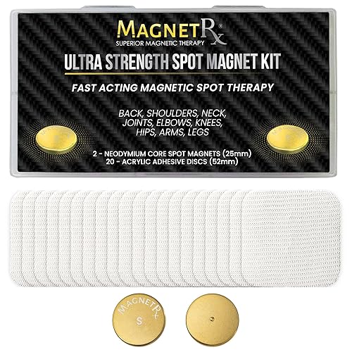MagnetRX Kit de imanes magnéticos para puntos  Imanes de cuerpo ultra fuertes 14,200 Gauss  Imanes grandes eficaces para cuerpo, espalda, hombros,