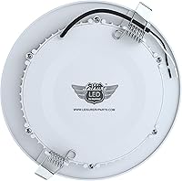 Vista 8 de Paquete de 5 luces LED de ocio para techo empotradas para lancha, 720 lúmenes, súper delgado, luz de panel LED DC 12 V 5.75 pulgadas 9 W Downlights