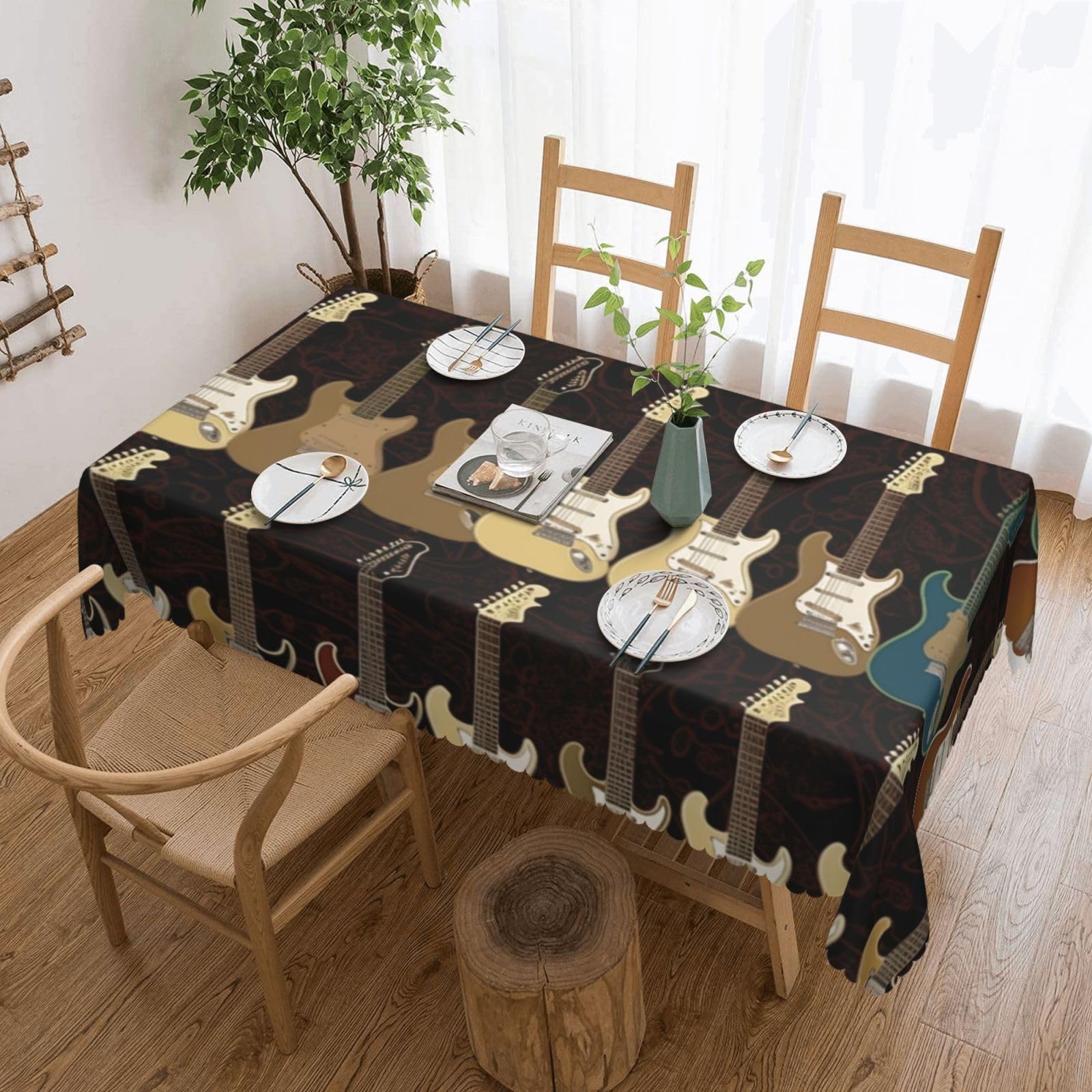Nappe rectangulaire guitare PEIXEN lavable pour table propre