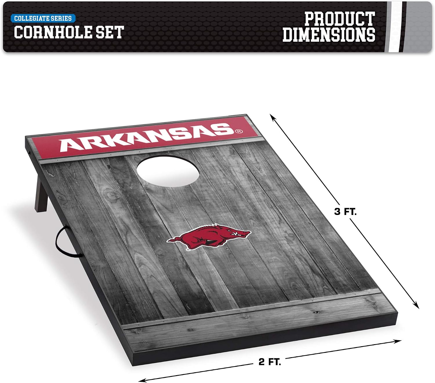 Wild Sports 2'x3' MDF Wood NCAA College Cornhole Set