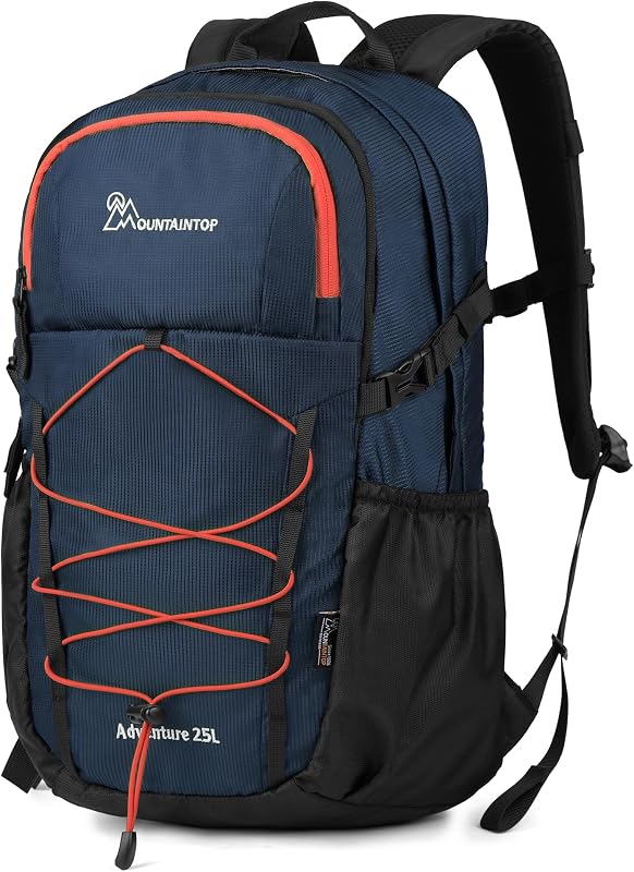 Mochila de senderismo ligera de 25/30 L, mochila para exteriores | Fabricada con poliéster 500D de alta densidad, esta mochila liviana ofrece resistencia al desgarro y al agua.