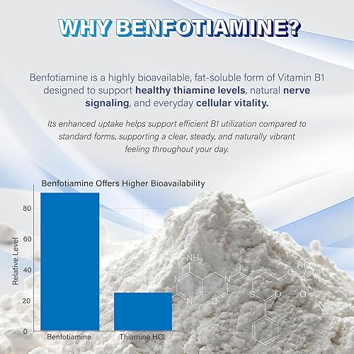 Miniatura 3 de Benfotiamina liposomal con ALA y L-carnitina - 1007 mg  Apoya la salud nerviosa y metabólica  150 cápsulas
