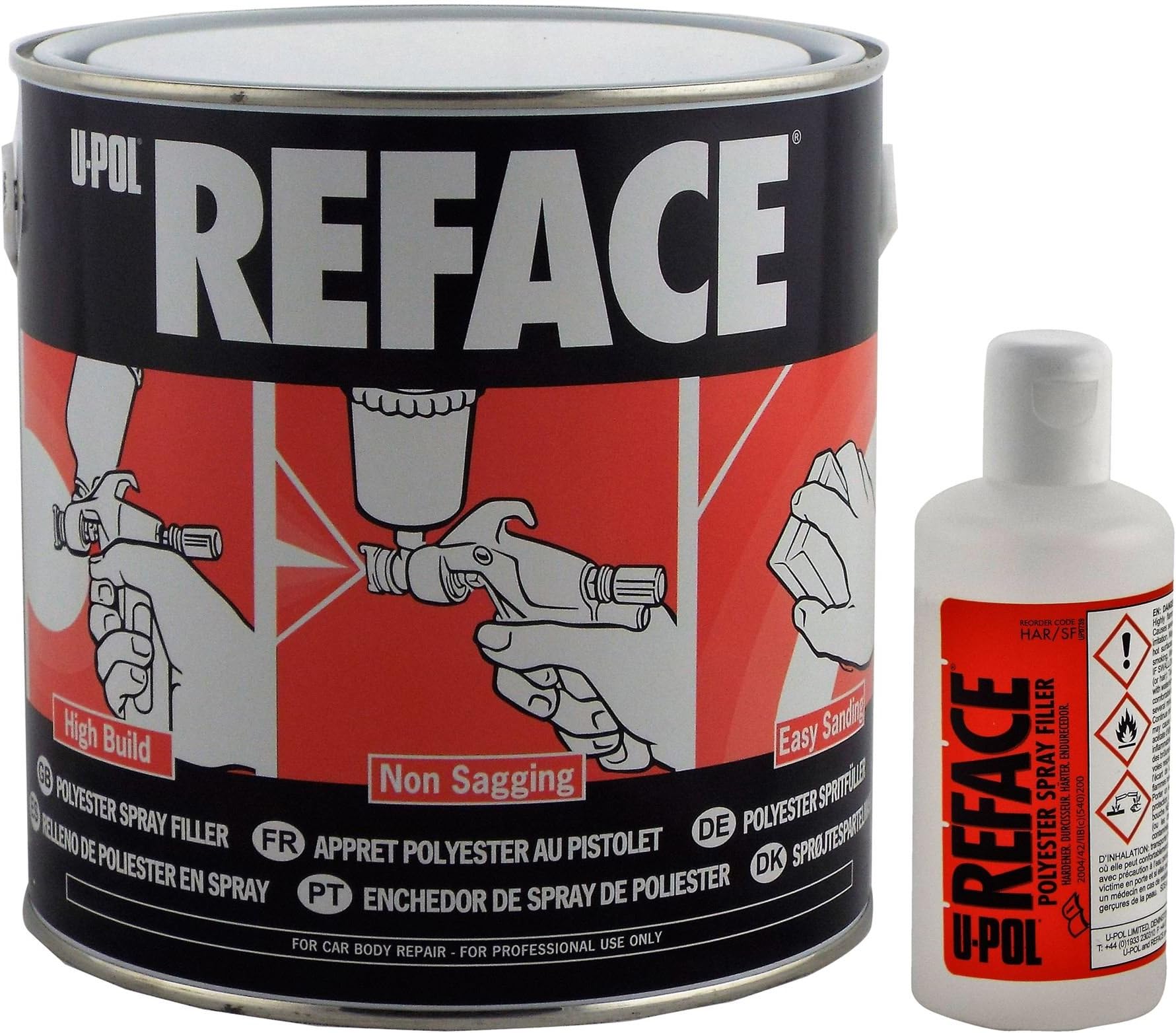 U-Pol 2K Polyester Spray Filler Includes Hardner 2.5 Litre UPOL