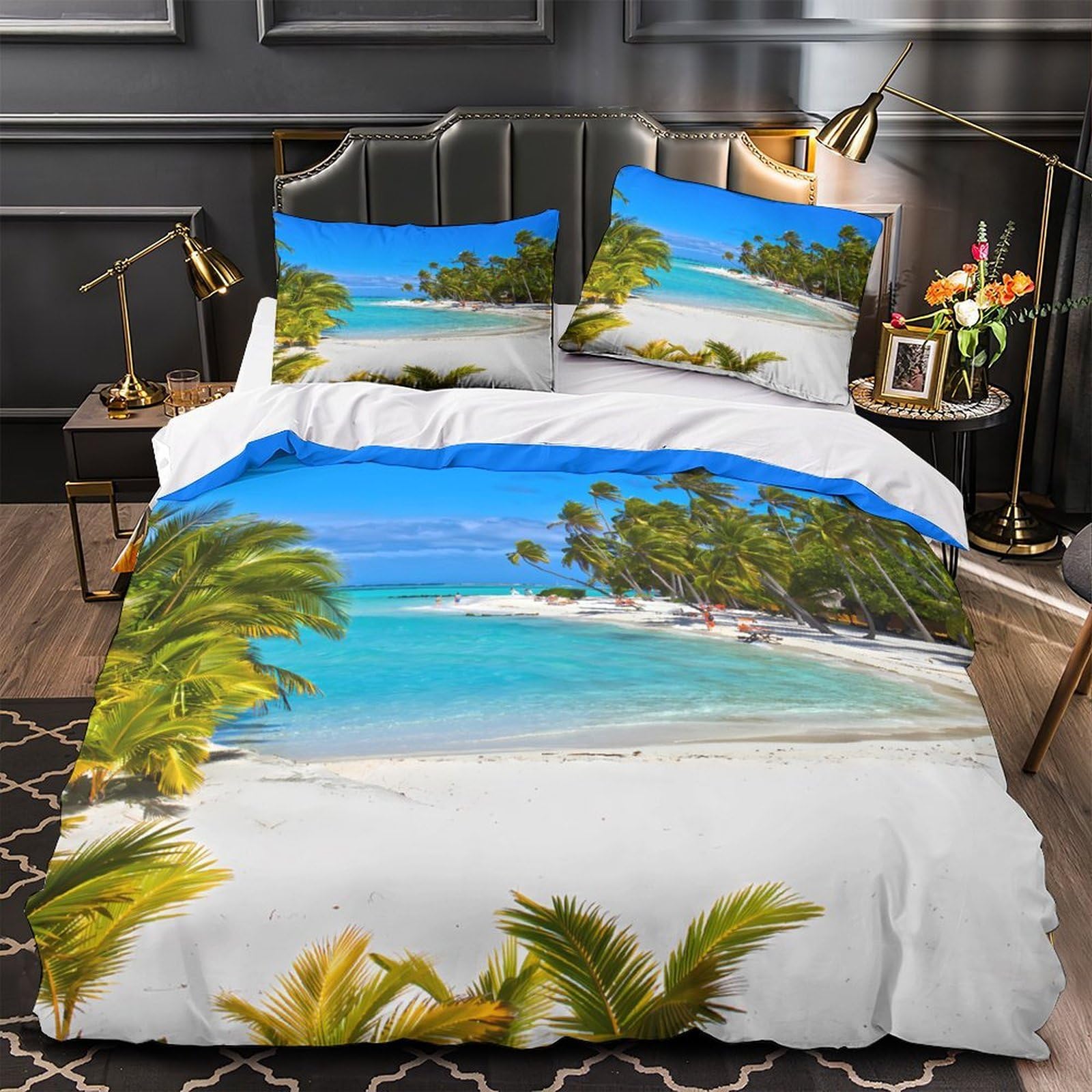 Housse de couette île paradisiaque hypoallergénique