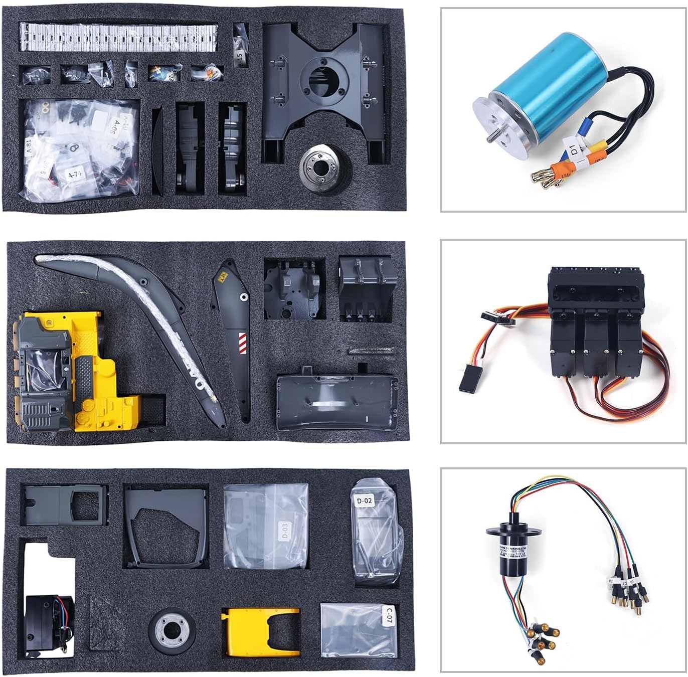 TOUCAN RC HOBBY 1/14 EC160E KIT Alloy RC Hydraulic Excavator Wireless Control Diggers Brushless Motor Engineering Vehicle Unassembled for Ages 14+