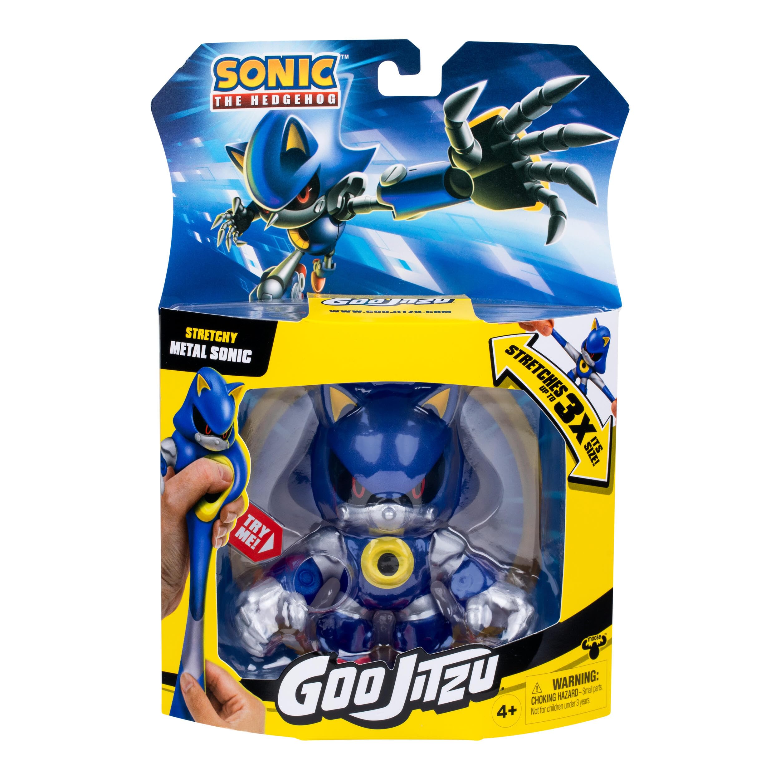 Heroes of Goo JIT Zu Sonic The Hedgehog – Metal Sonic Stretch Hero! Pressez et étirez Le Corps de Sonic jusqu'à 3 Fois sa Taille