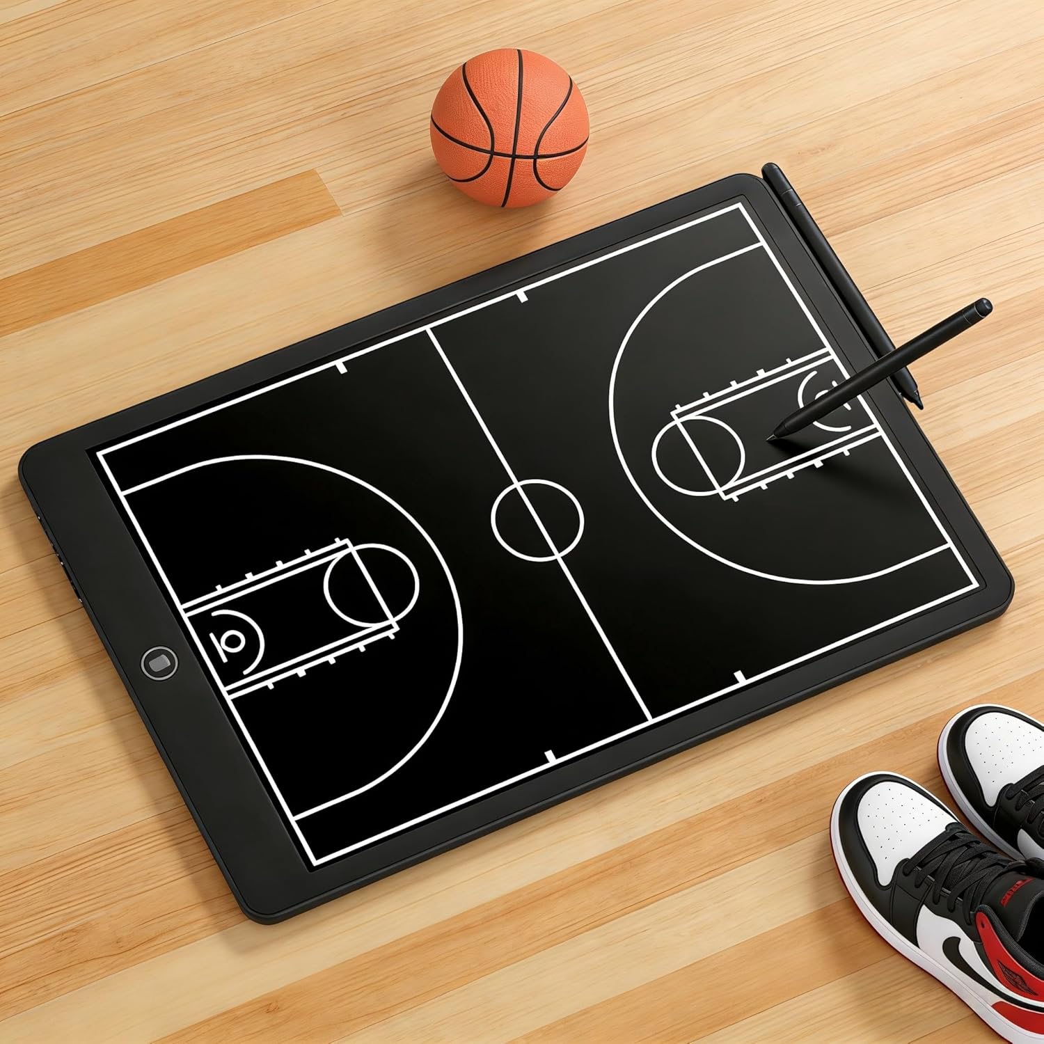 Basketball Coaching Board, 16 Inch LCD Coach Clipboard, Basketball Marker Training Equipment Accessories with Pen