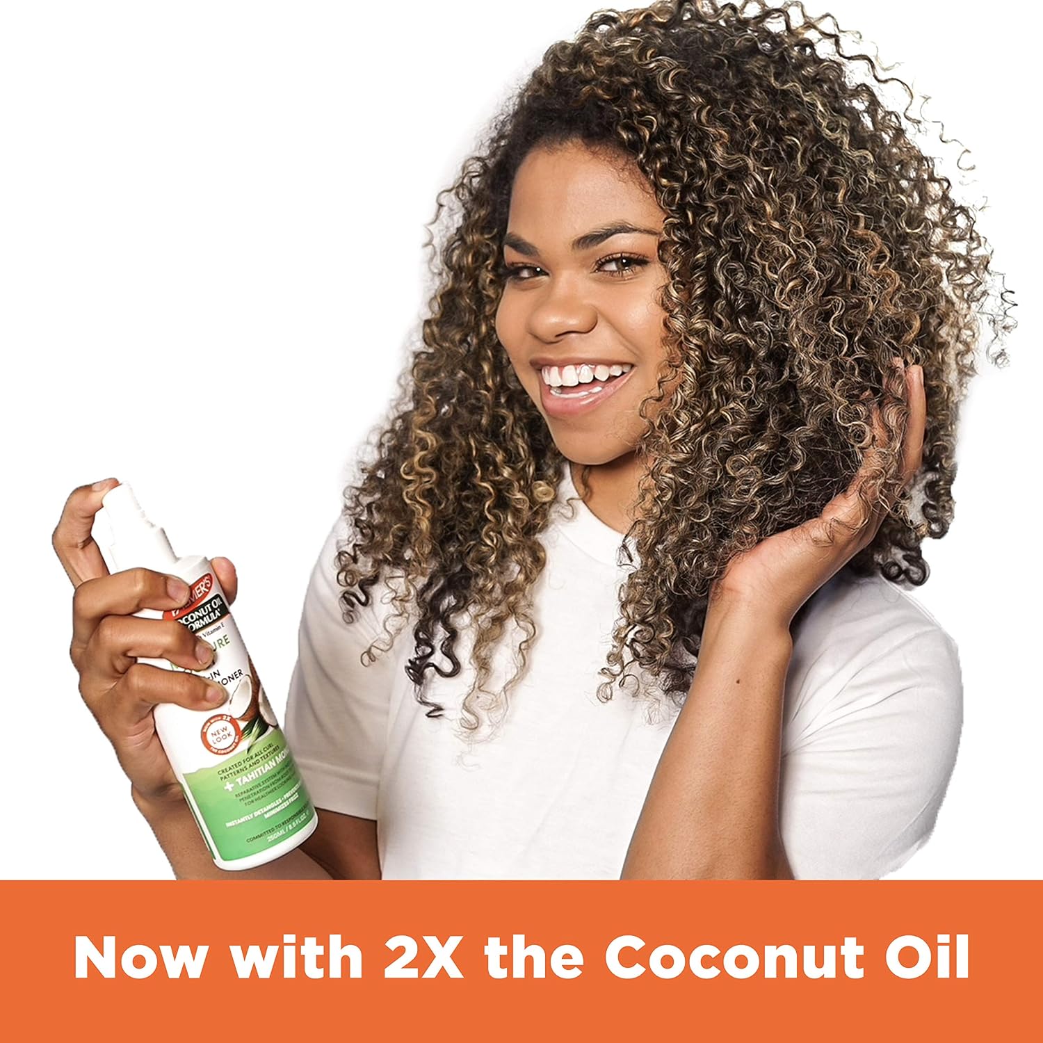 Palmer's Coconut Oil Formula Moisture Boost Leave-In Conditioner Spray, Instant Detangler, Hydrate and Strengthen Textured and Curly Hair, 8.5 Ounce