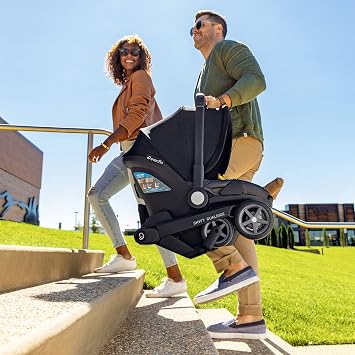 Evenflo Shyft DualRide Infant Car Seat and Stroller Combo (Beaufort Black)