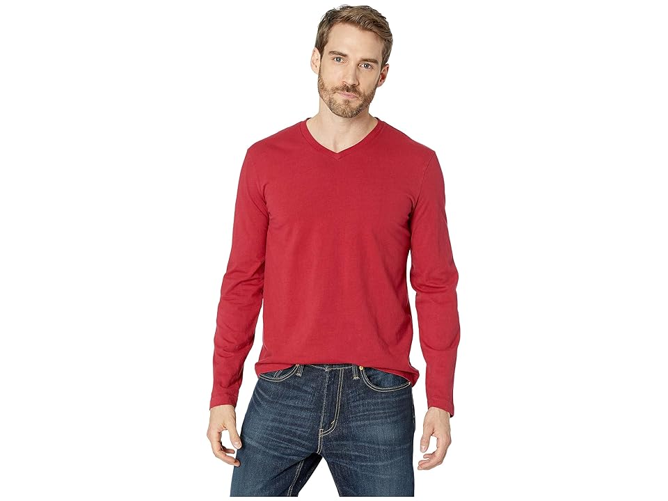

Mod-o-doc Cardiff Long Sleeve Jersey V-Neck Tee (Mars) Men's T Shirt, Red