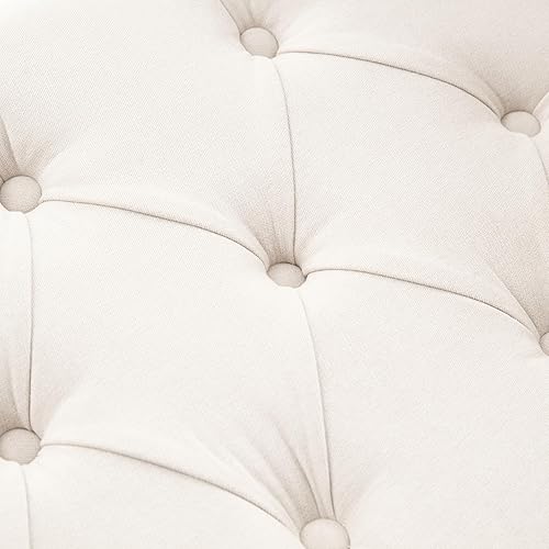 Miniatura 53 de HUIMO Banco de almacenamiento de 48 pulgadas, otomana de almacenamiento con brazos con patas de madera maciza de 7.5 pulgadas, banco de pie de cama