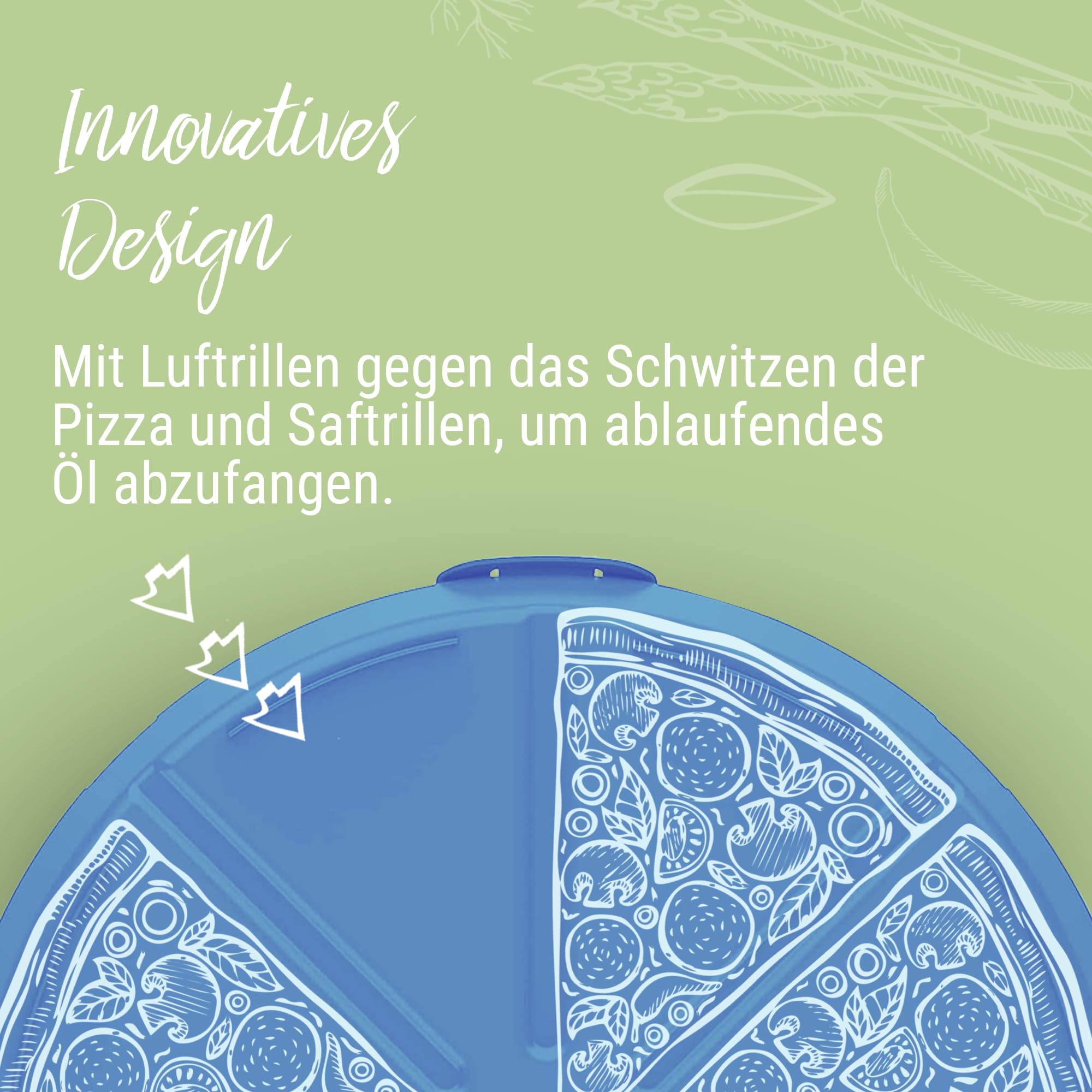 Pizzabox 'ToGo' – Caja de almacenamiento sin BPA de Pizza – Caja de plástico reutilizable de material reciclable – Práctica caja para el sector privado y la gastronomía