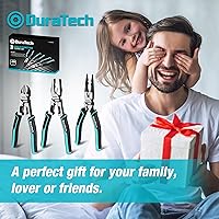 Vista 5 de DURATECH 3PCS Pliers Set, Large 6 in 1 Multifunctional Wire Stripper Crimper Cutter, 8.5" Long Nose Pliers, 8.5" Linesman Pliers, 8" Diagonal Side