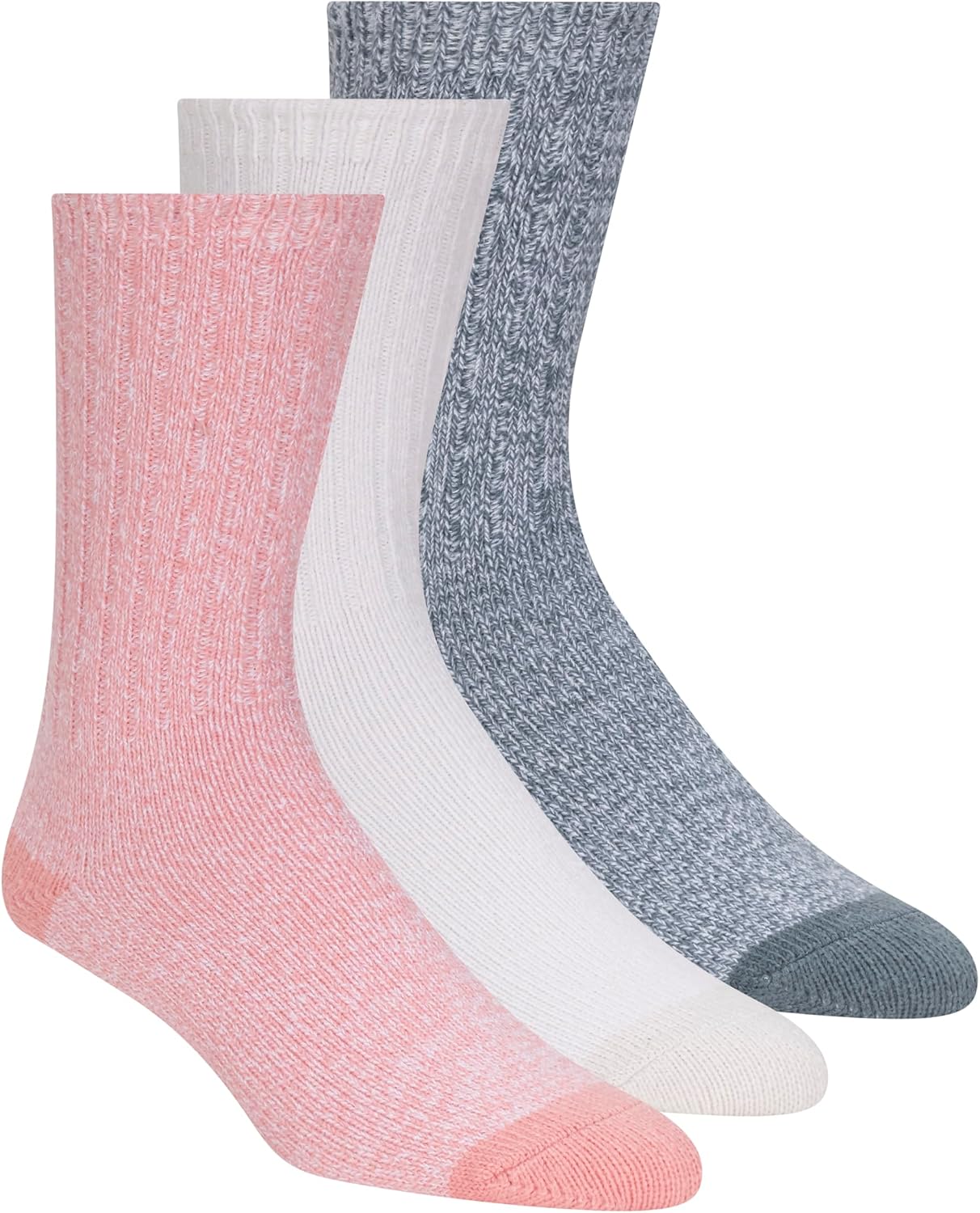 Weatherproof Women's 3-pack Super Soft Crew Socks With Stay-up Cuff
