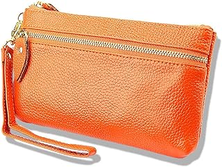 XILAIDENG Zzhua Fashion New Women Borse Pochette Portafogli Portafogli Cambio Cerniera (Color : Orange, Size : Mini(Max Length(20cm))