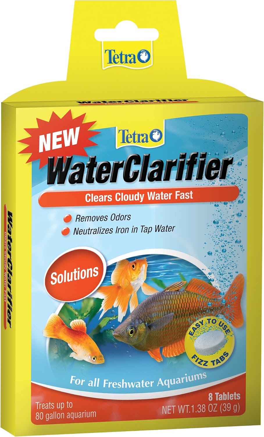 Tetra WaterClarifier Tablets 8 Count, Clears Cloudy aquarium Water (77349)