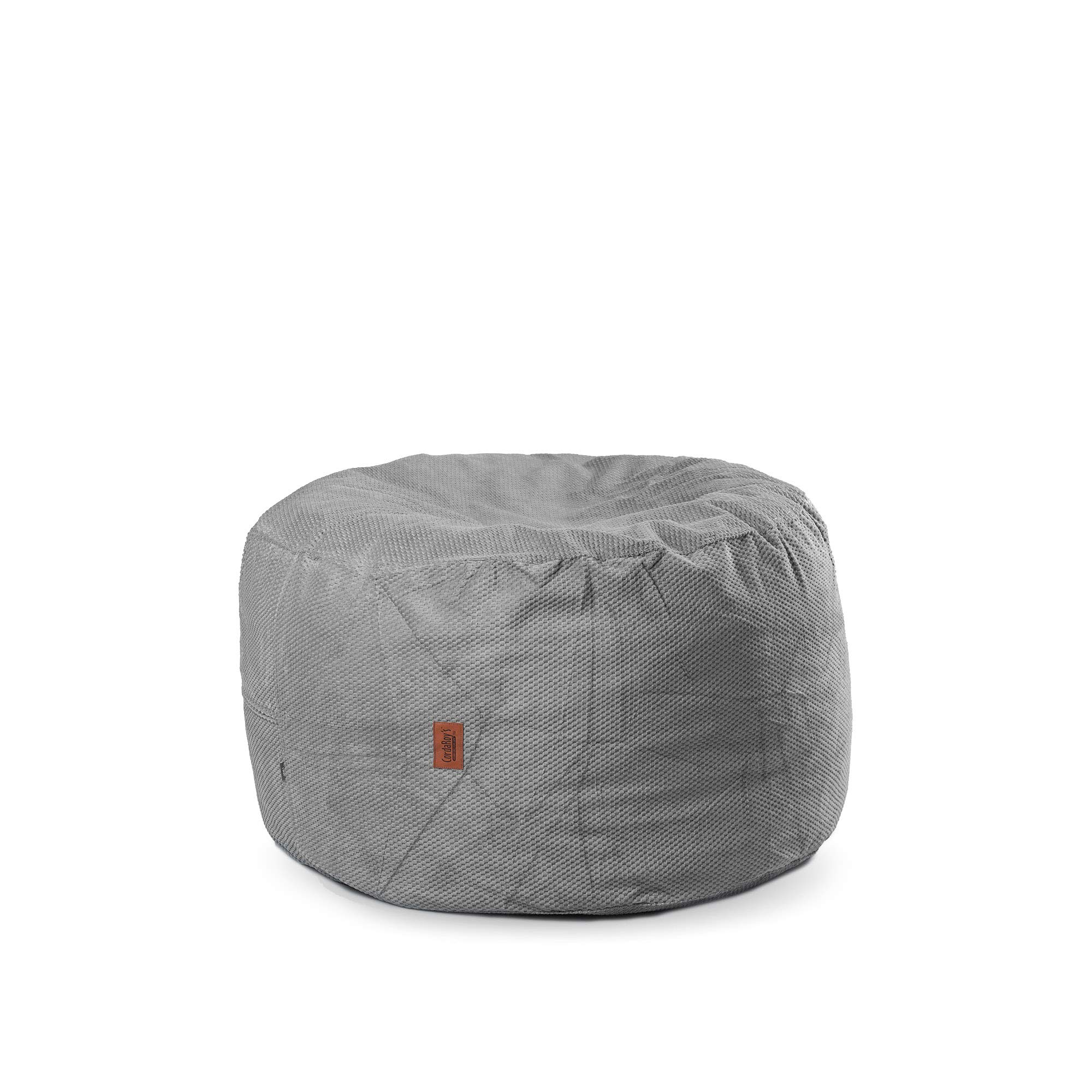 CordaRoy's Chenille Bean Bag Footstool, 26" x 17", Charcoal Ottoman