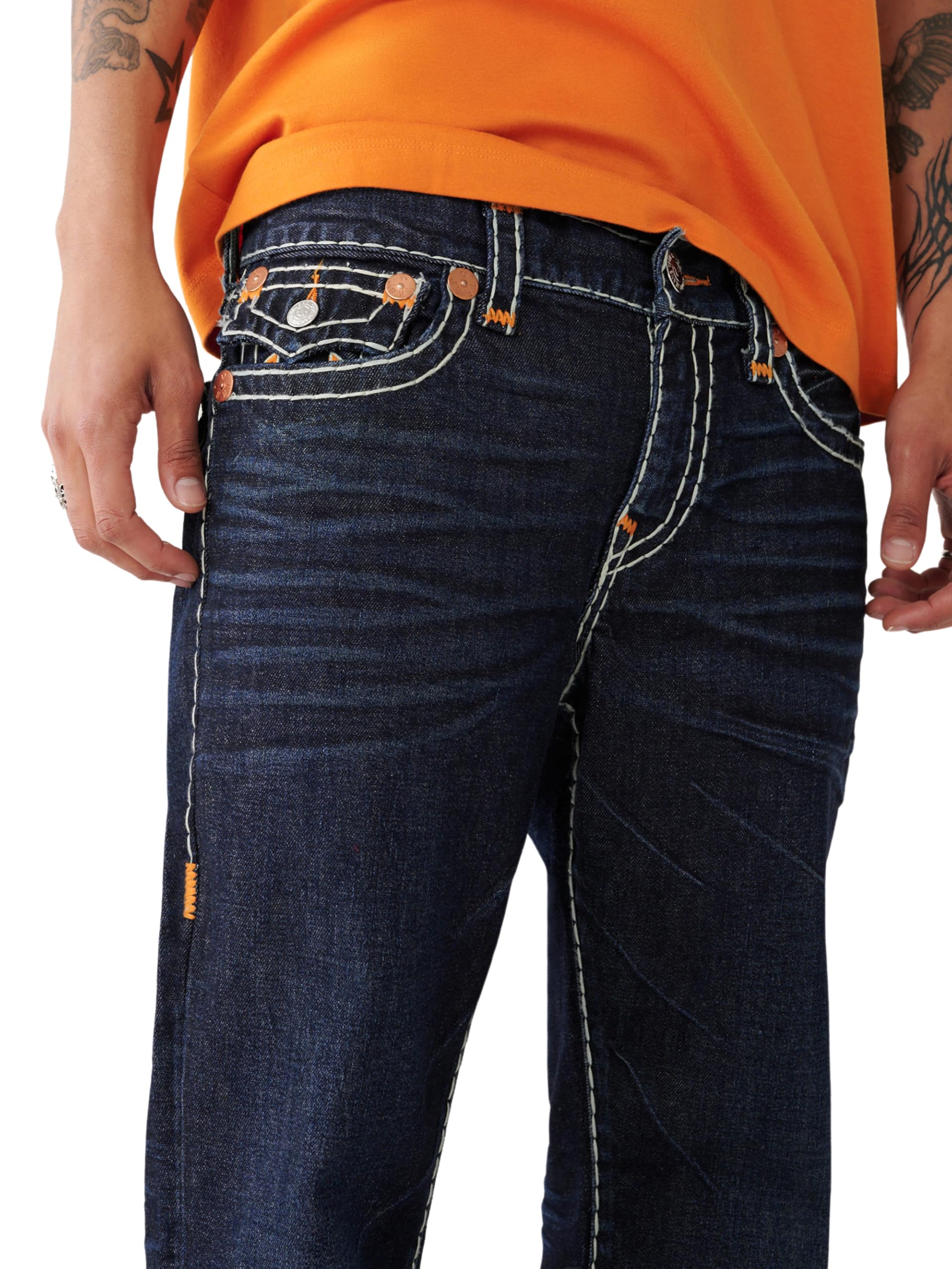 True Religion Calça jeans masculina Billy Double Raised Super T
