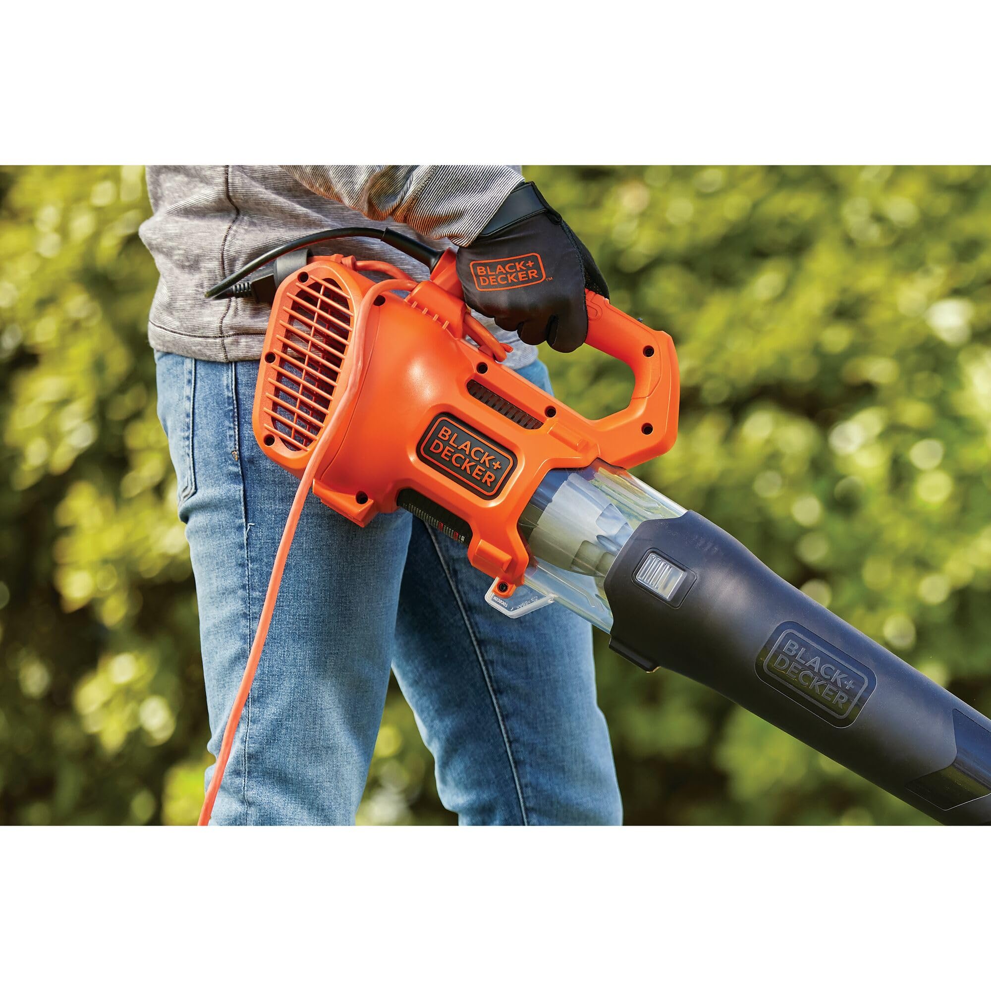 BLACK+DECKER Soplador de Hojas Axial 1.850W, Velocidad de Soplado 225 km/h, Volumen de Soplado 12.5 m³/min, Ventilador Axial Diseño Ligero y Compacto, BEBL185-QS