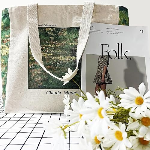 Miniatura 5 de BROADREAM Bolso de lona con cremallera y bolsillo interior