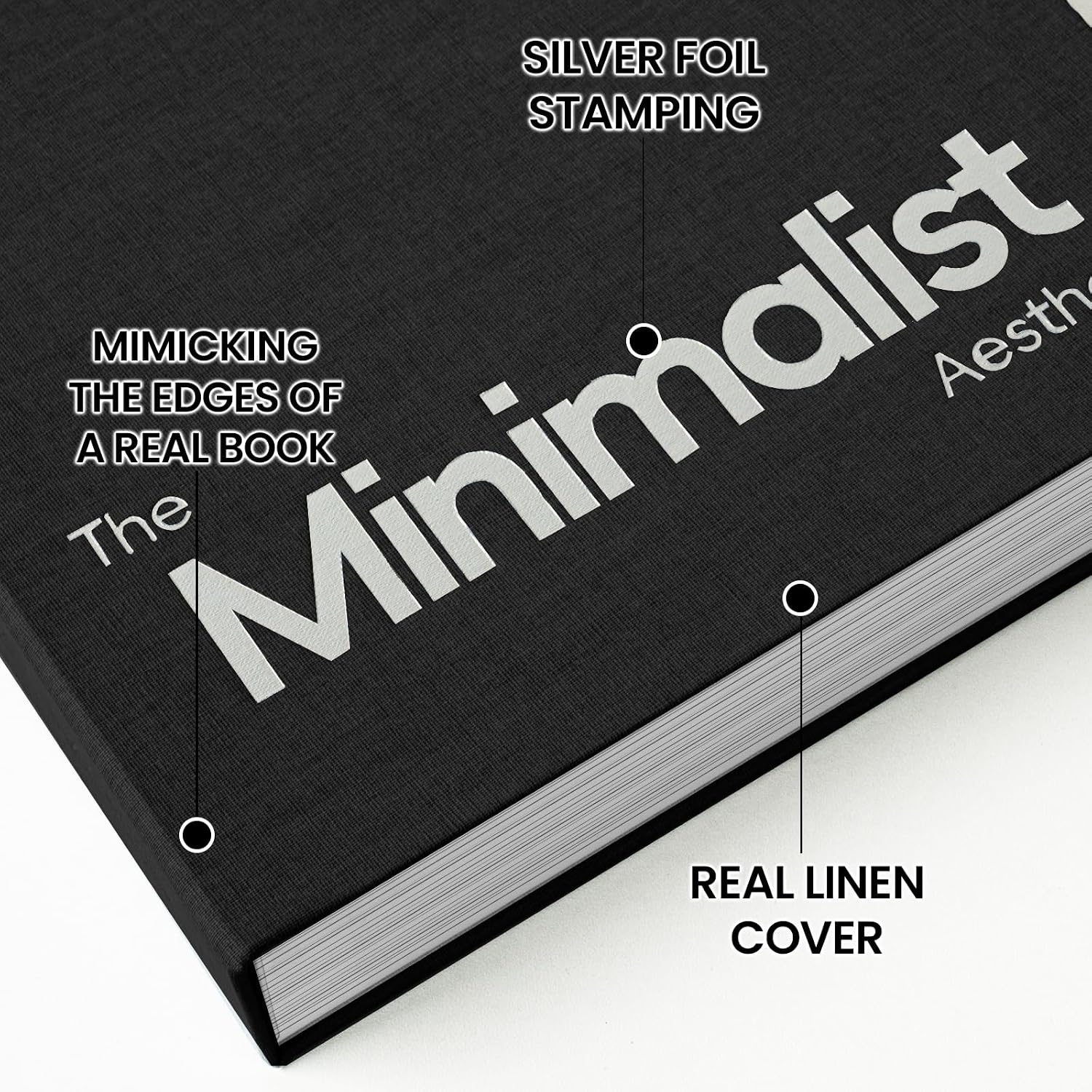 Minimalist Decorative Books, 2 Linen Fake Books for Coffee Table & Shelf