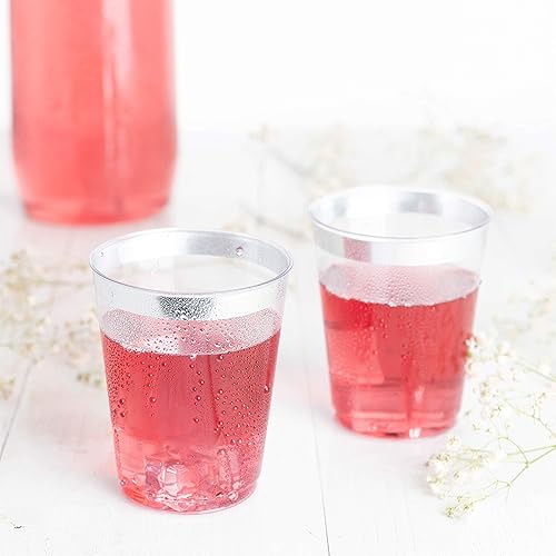 Miniatura 4 de PLASTICPRO Vasos de plástico desechables (borde plateado, 50)