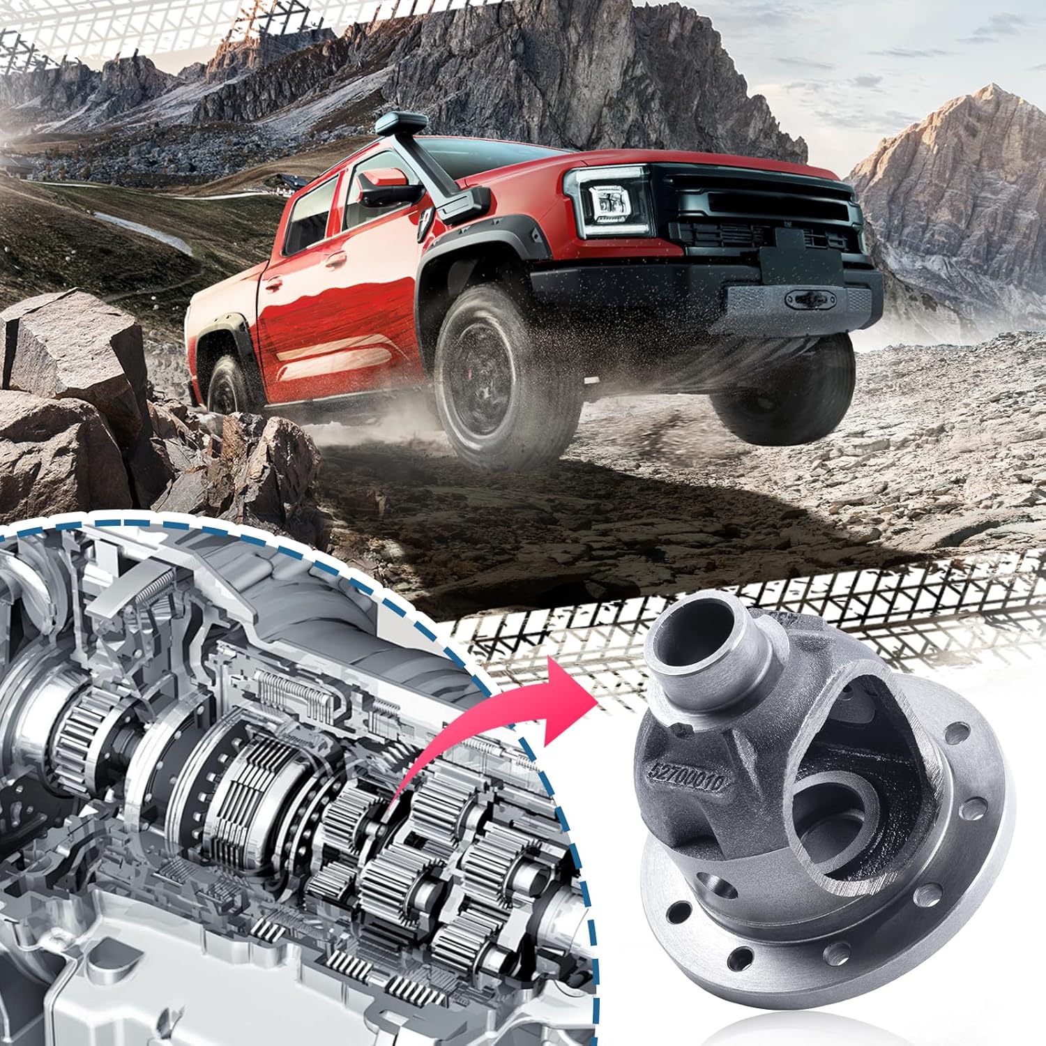 Differential Carrier Case Replacement for Dana 30 Diff, 3.73 & Up Ratio