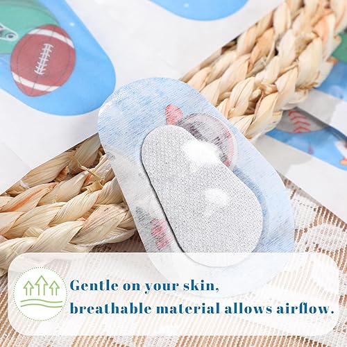 Miniatura 6 de Panitay 40 parches para ojos para niños pequeños, parches adhesivos a granel con ojo perezoso, almohadilla de tela transpirable, bloqueo de luz,