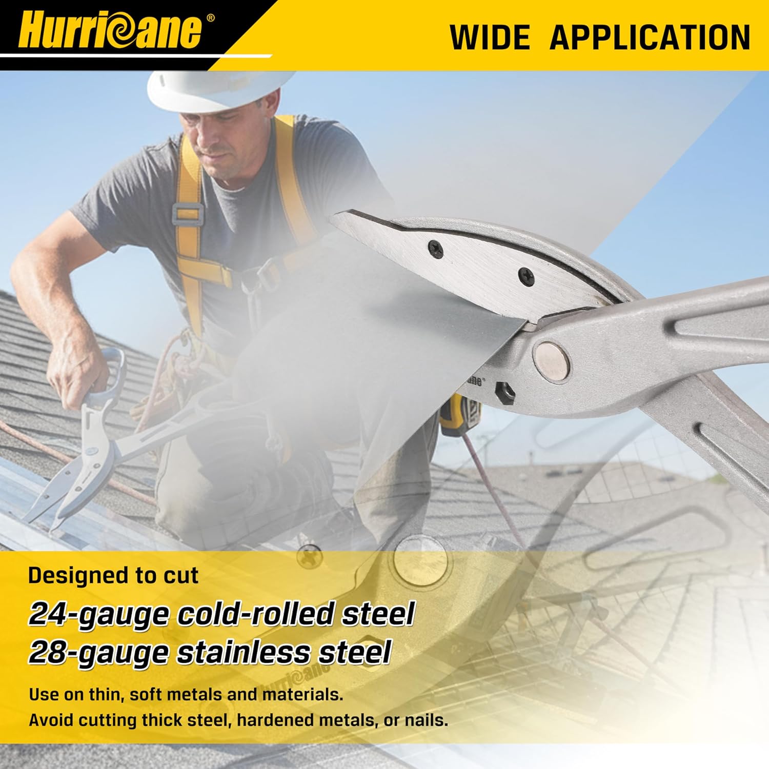 12 Inch Aluminum Tin Snips with Replaceable Blades. Lightweight