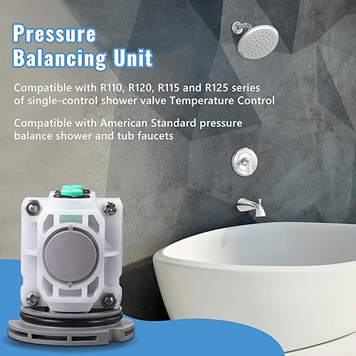 Miniatura 3 de Dreyoo Unidad de equilibrio de presión compatible con el estándar americano M952100-0070a y cartucho de equilibrio de presión, kit de repuesto de